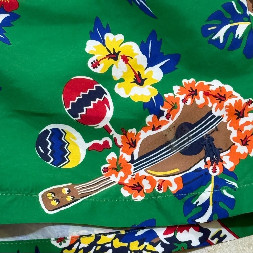 Polo Ralph Lauren Men's Polo Shorts Spellout Multi Color Swim Trunks NWT